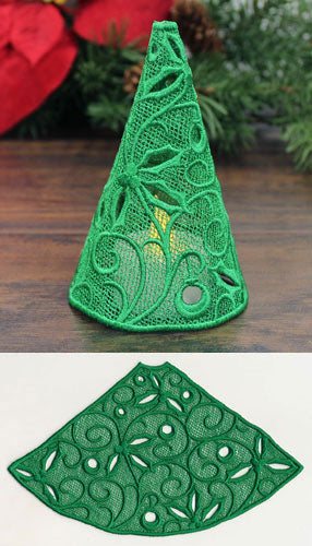 Filigree Tree with Holly and Berries (Lace)