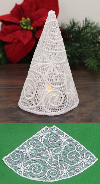 Filigree Tree with Snowflakes (Lace)