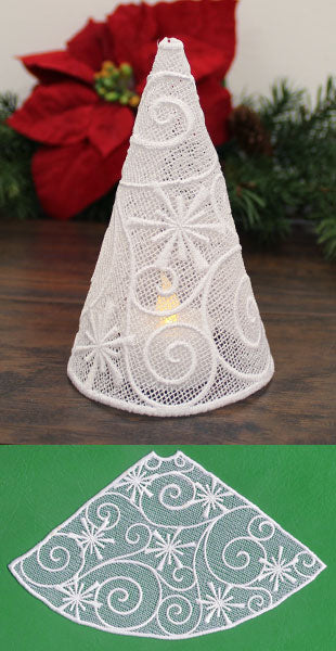 Filigree Tree with Snowflakes (Lace)