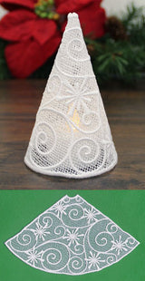 Filigree Tree with Snowflakes (Lace)