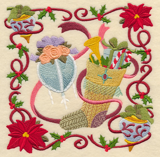 Victorian Christmas Stocking Collage