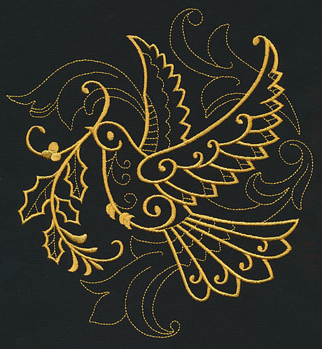 Filigree Dove (Goldwork)