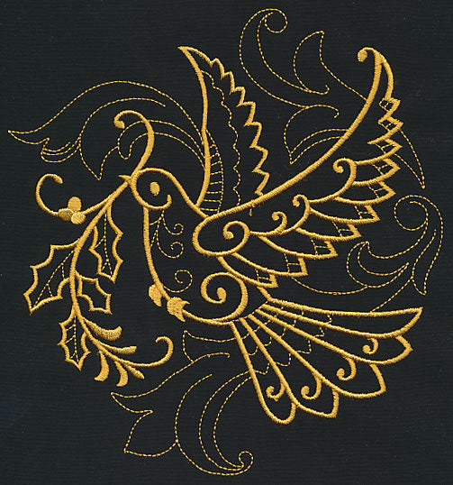 Filigree Dove (Goldwork)