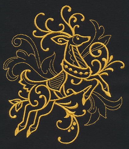 Filigree Reindeer (Goldwork)