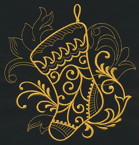 Filigree Stocking (Goldwork)