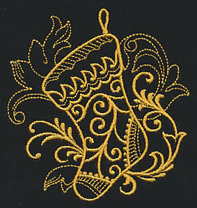 Filigree Stocking (Goldwork)
