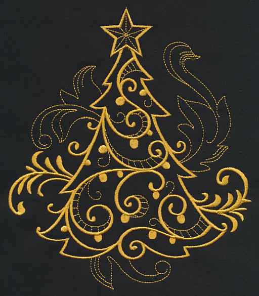 Filigree Christmas Tree (Goldwork)