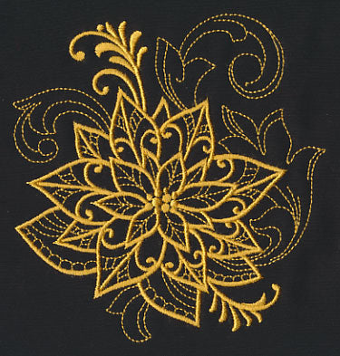 Filigree Poinsettia (Goldwork)