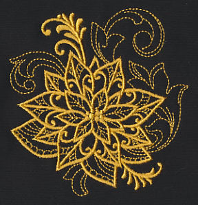 Filigree Poinsettia (Goldwork)