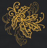 Filigree Holly (Goldwork)