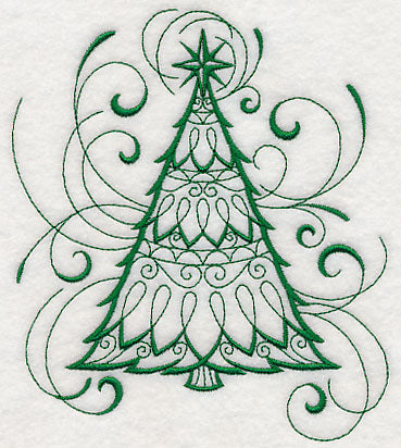 Inky Christmas Tree