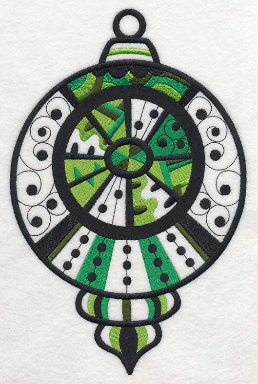 Merry and Bright Ornament (Blackwork)