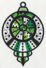 Merry and Bright Ornament (Blackwork)