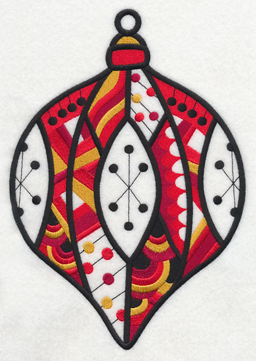 Very Merry Christmas Ornament (Blackwork)