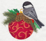 Christmas Chickadee on Ornament