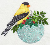 Christmas Goldfinch on Ornament