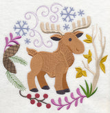 Winter Woodland Moose