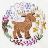 Winter Woodland Moose