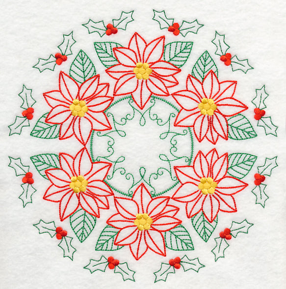 Kaleidoscope of Poinsettias (Vintage)