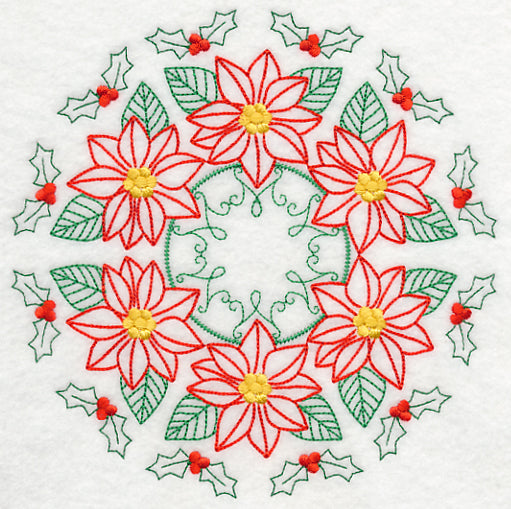 Kaleidoscope of Poinsettias (Vintage)