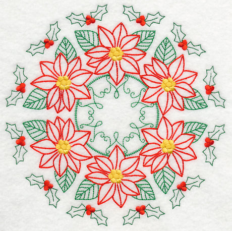 Kaleidoscope of Poinsettias (Vintage)