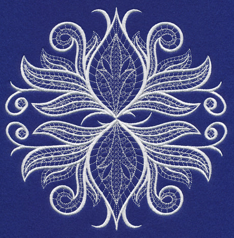 Simple Symmetry Flourish (Whitework)