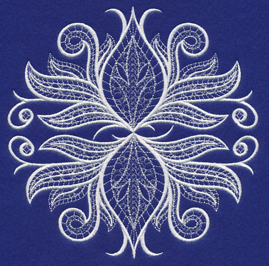 Simple Symmetry Flourish (Whitework)