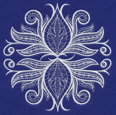 Simple Symmetry Flourish (Whitework)