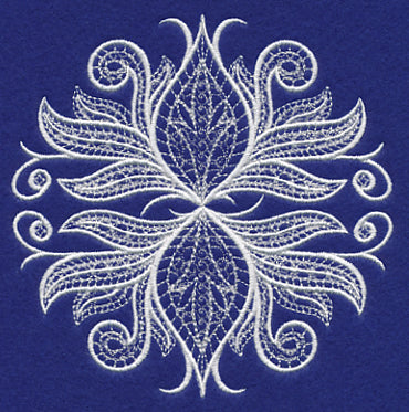 Simple Symmetry Flourish (Whitework)