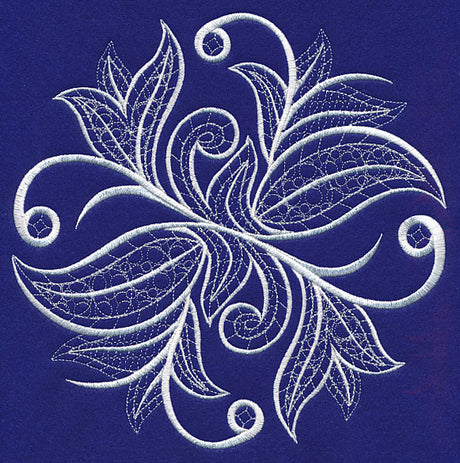 Whirls and Twirls Flourish (Whitework)