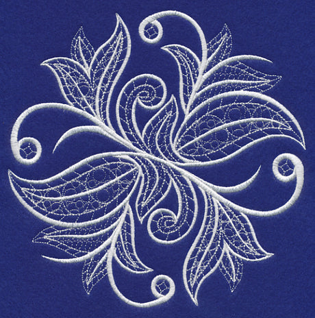 Whirls and Twirls Flourish (Whitework)