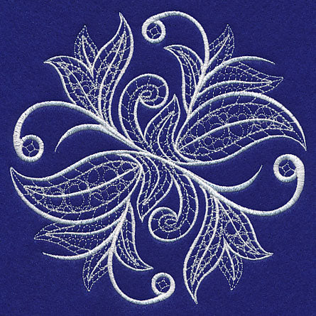 Whirls and Twirls Flourish (Whitework)