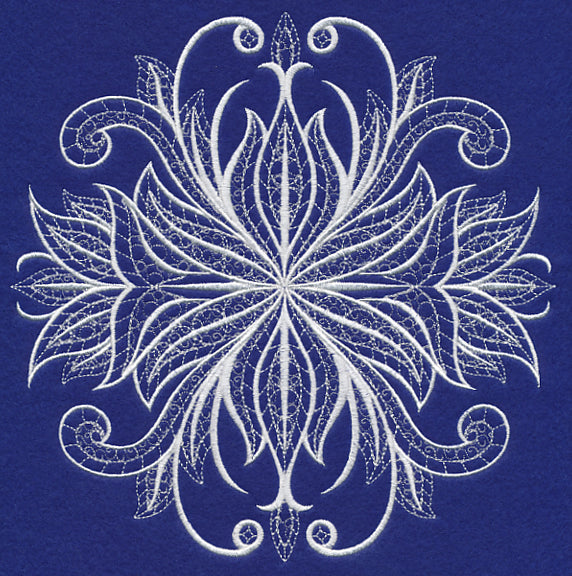 Swirling Symphony Flourish (Whitework)