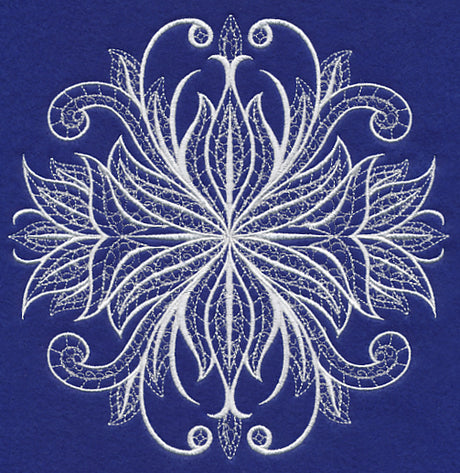 Swirling Symphony Flourish (Whitework)