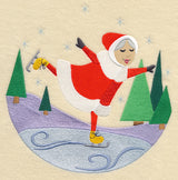 Skating Mrs. Claus Scene