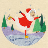 Skating Mrs. Claus Scene