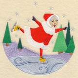 Skating Mrs. Claus Scene