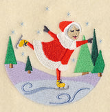 Skating Mrs. Claus Scene