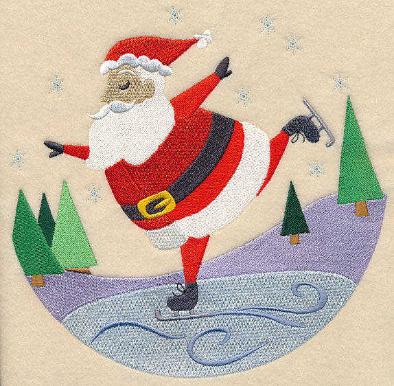 Skating Santa Scene