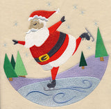 Skating Santa Scene