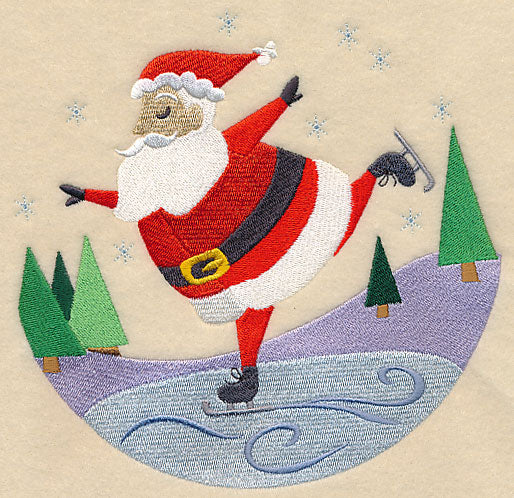 Skating Santa Scene