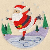 Skating Santa Scene