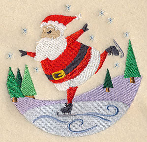 Skating Santa Scene
