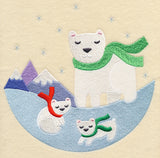 Polar Bear and Cubs Scene