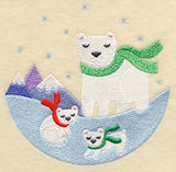 Polar Bear and Cubs Scene