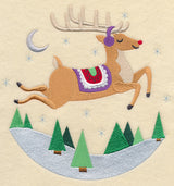 Frolicking Rudolph Scene
