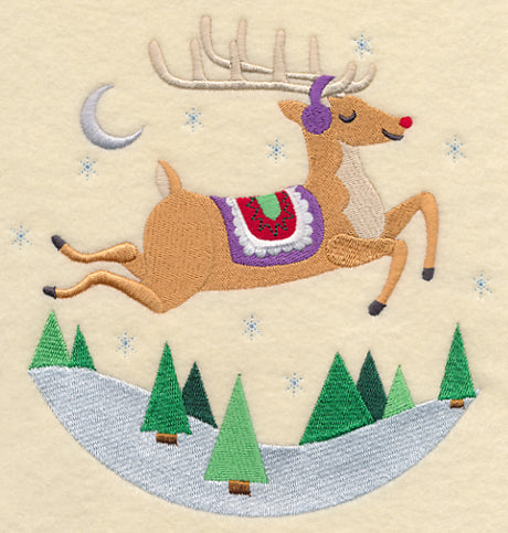 Frolicking Rudolph Scene