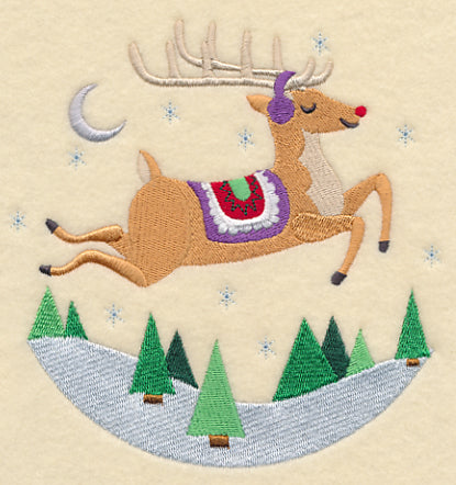 Frolicking Rudolph Scene