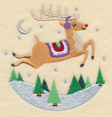 Frolicking Rudolph Scene