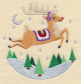 Frolicking Rudolph Scene